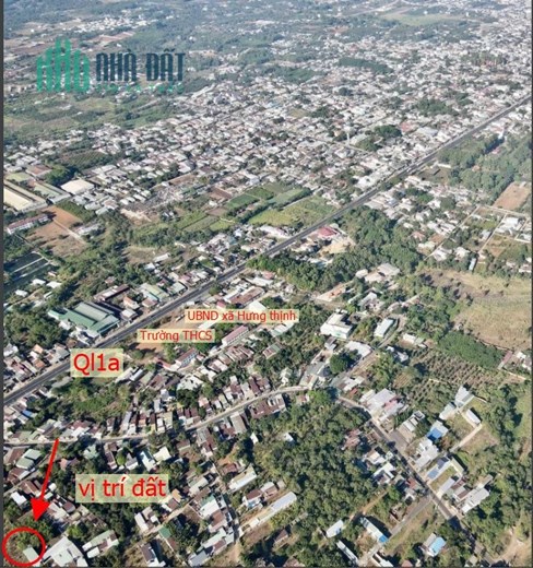 Mặt tiền đường chính khu dân cư ngay QL1A sát KCN Bàu Xéo