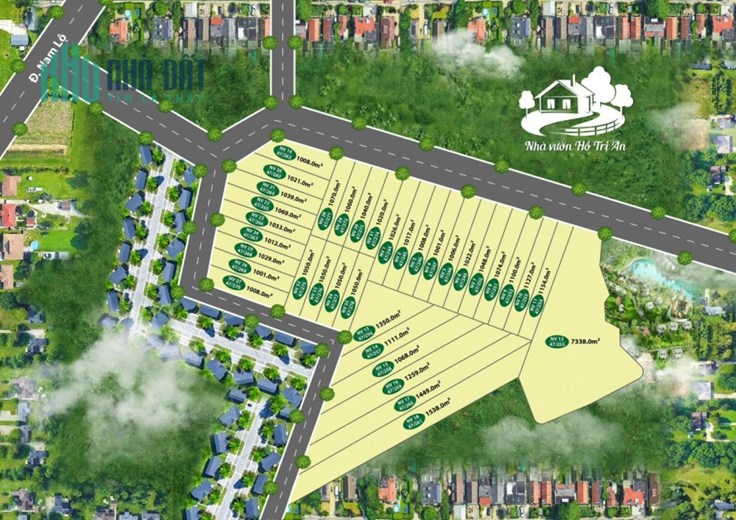 Bán đất vườn ngay hồ trị an, giá 1tr/m2
