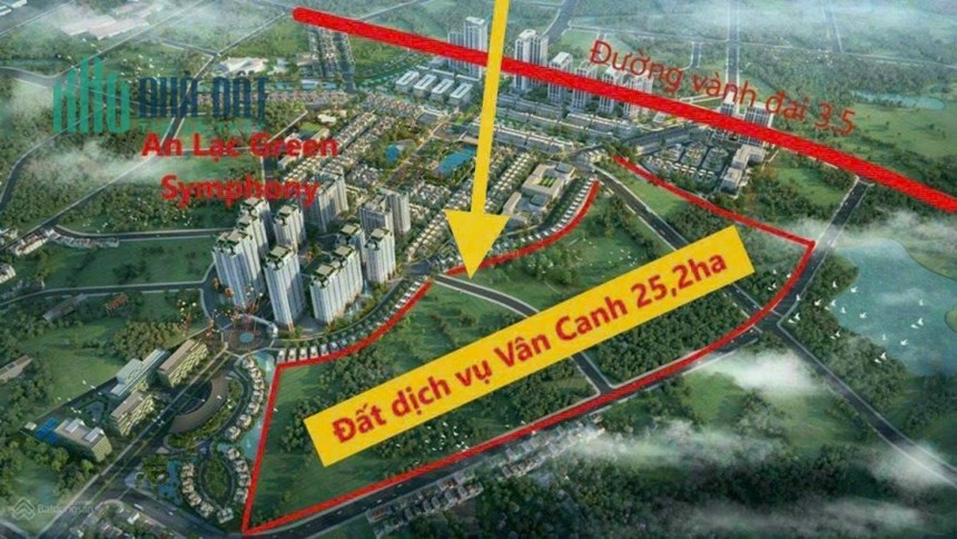 ❌ Bán đất dịch vụ Vân Canh khu 25.2ha DT 78m MT 5.98m giá đầu tư