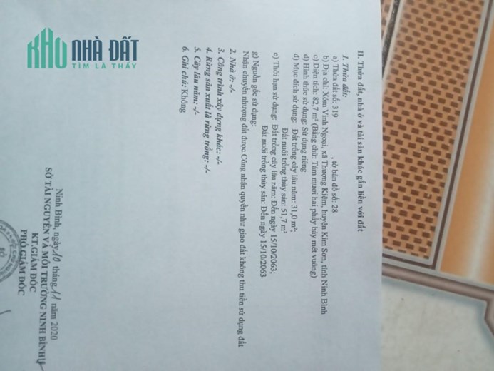 ĐẤT ĐẸP - GIÁ TỐT–CHÍNH CHỦ Bán Nhanh Lô Đất  Tại  xã Thượng Kiệm,huyện Kim Sơn, tỉnh Ninh Bình