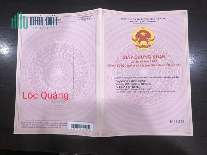 ĐẤT ĐẸP - GIÁ TỐT - Cần Bán Lô Đất  Vị Trí Đắc Địa Tại Xã Lộc Quảng , Huyện Bảo lâm , Lâm Đồng