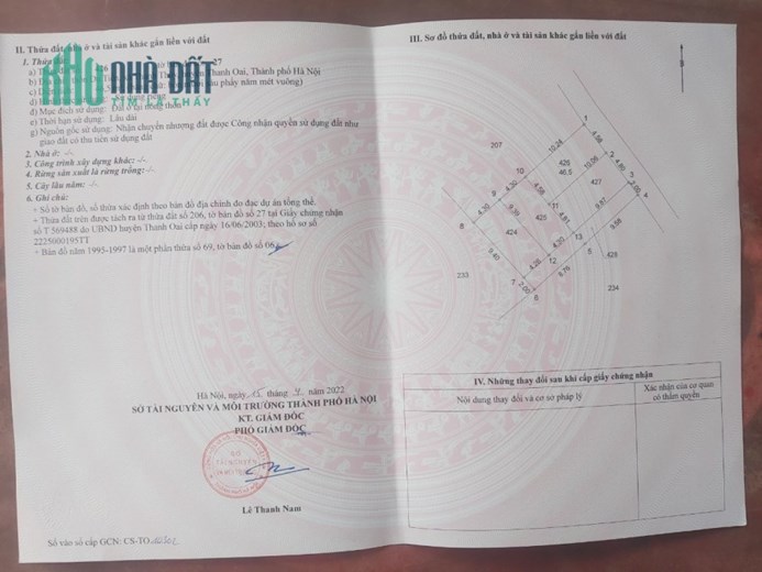 ĐẤT ĐẸP - GIÁ TỐT - Cần Bán 4 Lô Đất Tại Thôn Dụ Tiền, Xã Thanh Thùy, Huyện Thanh Oai, Hà Nội
