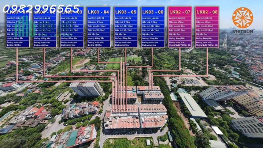 Nhượng lại suất ngoại giao khu liền kề Phú Diễn, mặt đường Hoàng Quốc Việt kéo dài, giá rẻ
