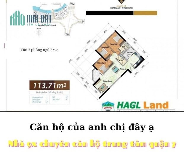 NHÀ 9X bán căn hộ 3 Phòng ngủ Hoàng Anh Thanh Bình D4 Tân Hưng Quận 7