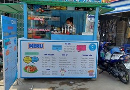 CHÍNH CHỦ CẦN SANG NHƯỢNG KIOT TRÀ SỮA 2MX 1M5, ĐÓNG MỚI 25 TRIỆU 700K (chưa có đồ dùng) TẠI NGÃ TƯ