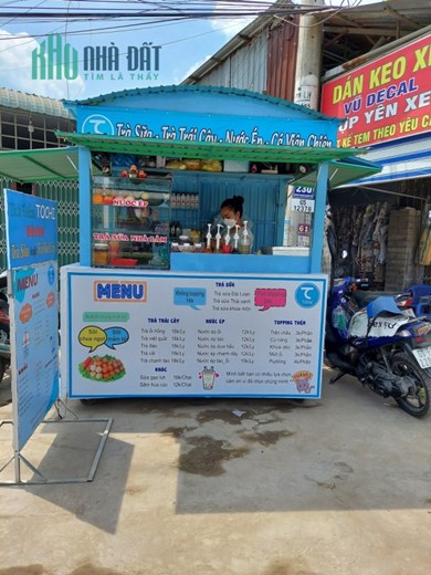 CHÍNH CHỦ CẦN SANG NHƯỢNG KIOT TRÀ SỮA 2MX 1M5, ĐÓNG MỚI 25 TRIỆU 700K (chưa có đồ dùng) TẠI NGÃ TƯ