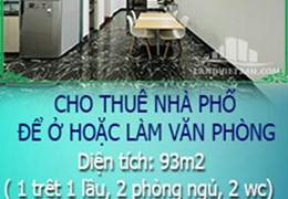 CHO THUÊ NHÀ PHỐ, ĐỂ Ở HOẶC LÀM VĂN PHÒNG