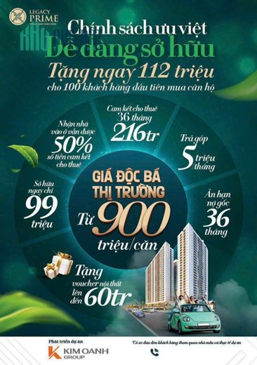 Legacy Prime trở lại - Muôn vàn ưu đãi - Chính sách có 1-0-2