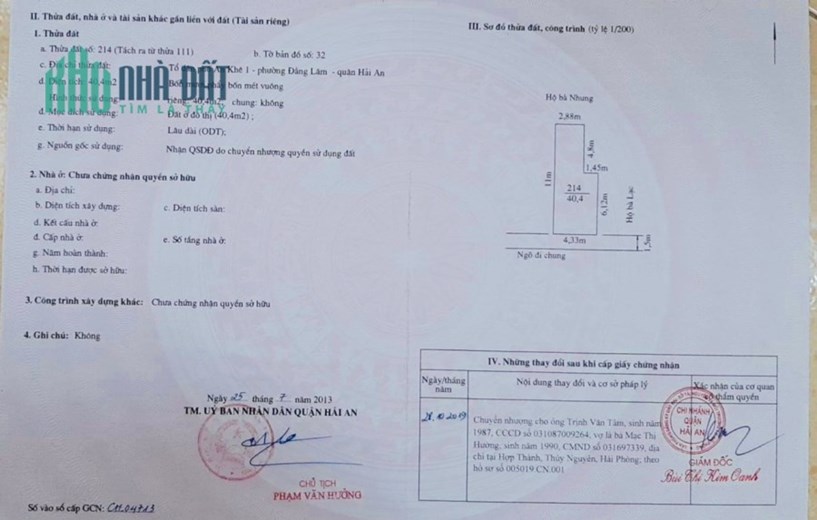 Bán nhà phố Văn Cao, 41m 3 tầng GIÁ rẻ chỉ 1.79 tỉ gần ngay Cầu Rào
