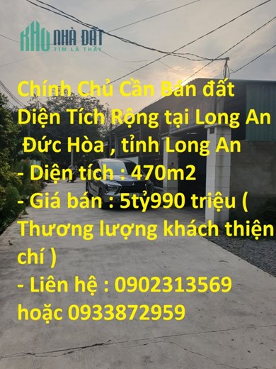 Chính Chủ Cần Bán đấtĐức Lập Hạ ,, huyện Đức Hòa , tỉnh Long An