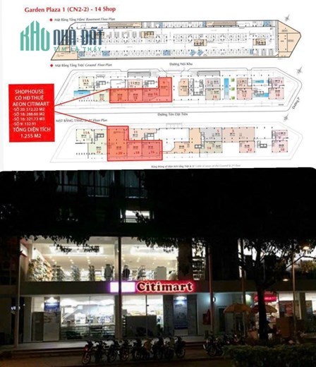 PHÚ MỸ HÚNG BÁN SHOPHOUSE  SIÊU THỊ CITIMART - 1255M2 - CÓ SẴN HĐ THUÊ DÀI HẠN