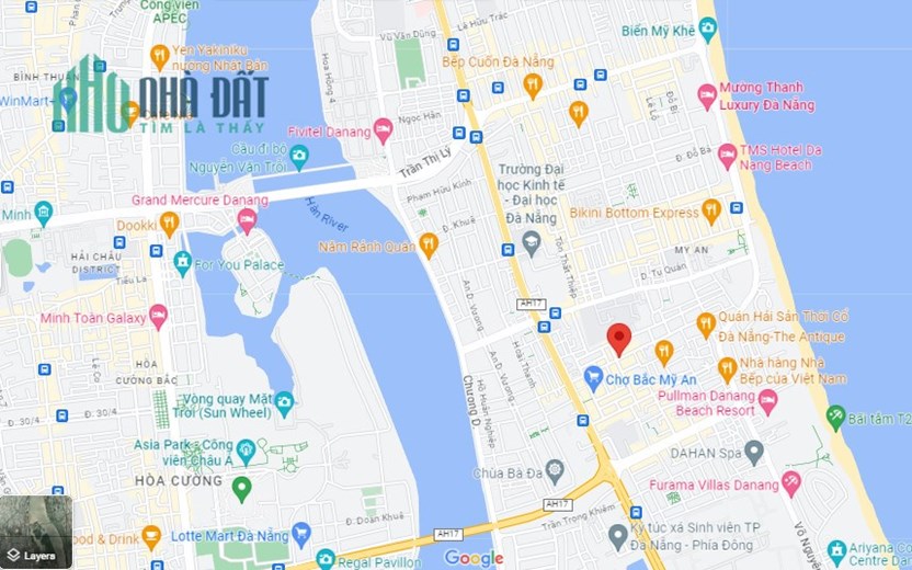 .Nhà Mặt Tiền đ 10.5m Dương Thị Xuân Quý thông biển Mỹ Khê 97m2 5.9 tỷ