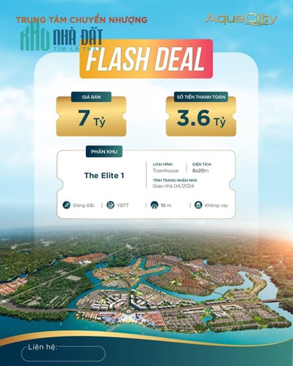 AquaCity Giá Sốc 8x20(160m2) Giảm Sốc 7 tỷ