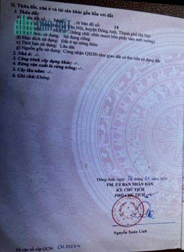 Chính chủ cần bán gấp nhà đất bìa làng quy hoạch mở đường 30m tại Thố Bảo Vân Nội giá ngộp chỉ 4x