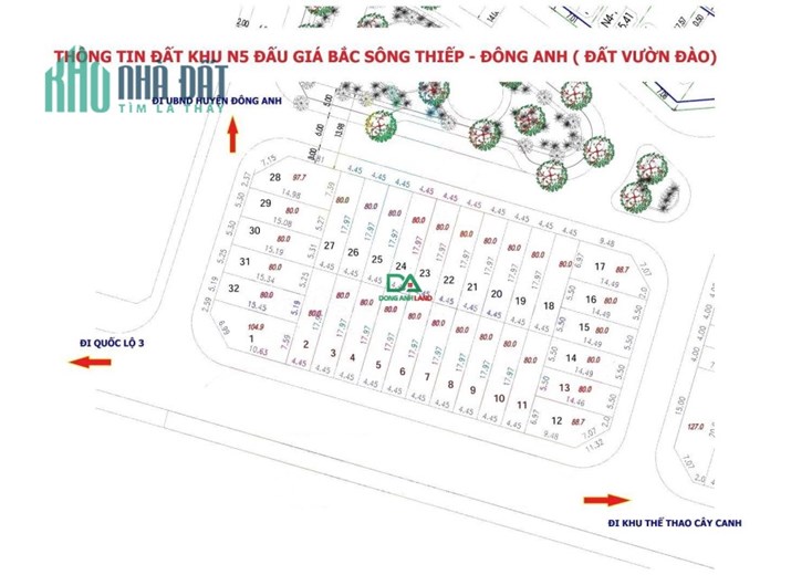 Bán đất kinh doanh lô góc 88.7m đấu giá Vườn Đào Uy Nỗ Đông Anh.