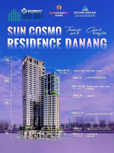 Ngắm trọn view biển Mỹ Khê, Sông Hàn tại dự án SUN COSMO Đà Nẵng
