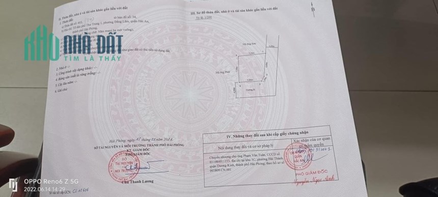 Bán nhà mặt đường Thư Trung- Hải An, 54m 4 tầng mới tinh GIÁ 3.8 tỉ
