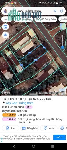 bán đất mặt tiền tỉnh lộ  762 , 5x26
