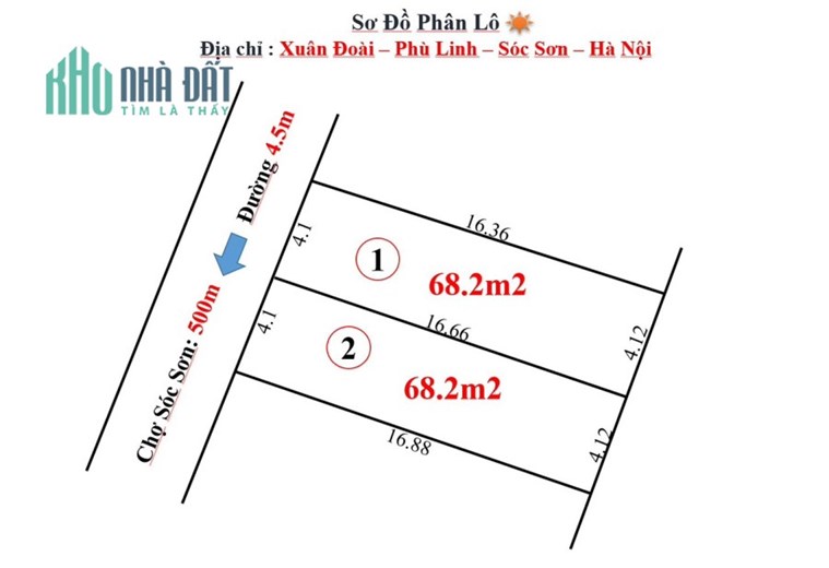 Đất Thị Trấn Sóc Sơn, Giá Rẻ. Lh 096.388.6233