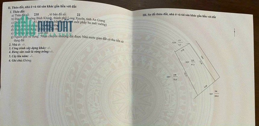 Chính Chủ Cần Bán Hoặc Cho Thuê Mặt Bằng Mặt Tiền Đường Trung Tâm Quan Trắc, An Giang