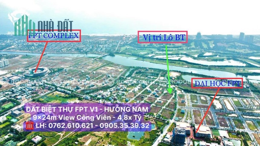 Bán đất FPT Đà Nẵng 216m2 (9mx24m) giá tốt nhất thị trường