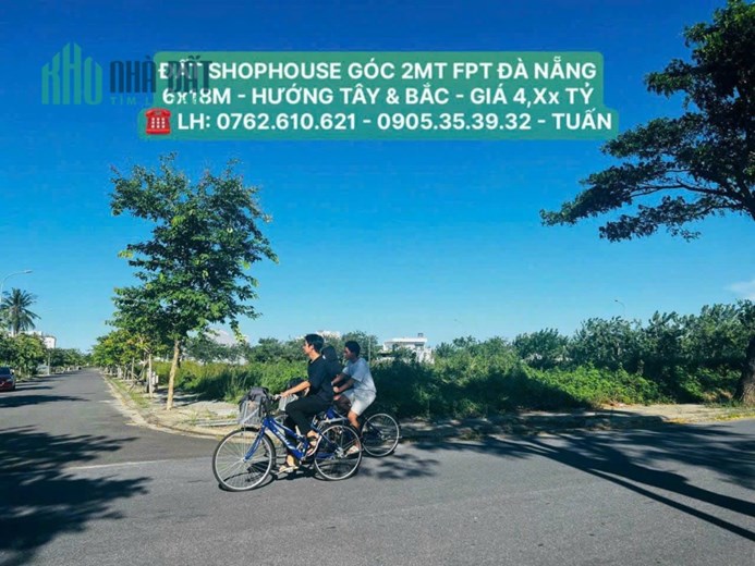 Bán lô góc trục chính Shophouse FPT City Đà Nẵng - vị trí hiếm có