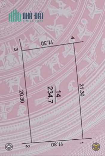 Bán 235m2 Đất Thổ Cư Thôn Đìa Nam Hồng Đông Anh. Đường Lớn Vỉa Hè KD. Chỉ hơn 13 tỷ.