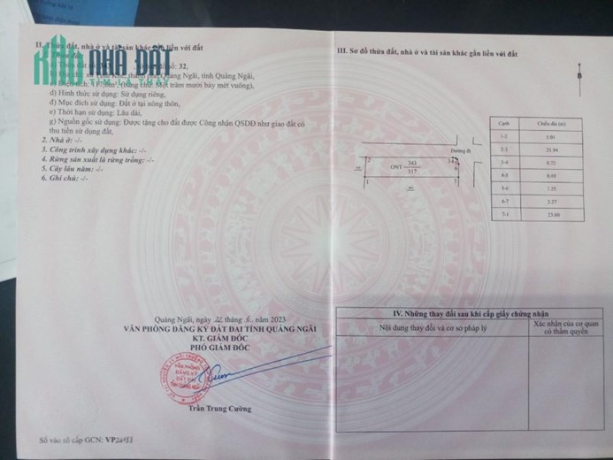 CHÍNH CHỦ CẦN BÁN Lô Đất Đẹp Vị Trí Siêu Đắc Địa Tại xã Tịnh Khê, Thành Phố Quảng Ngãi, Tỉnh Quảng