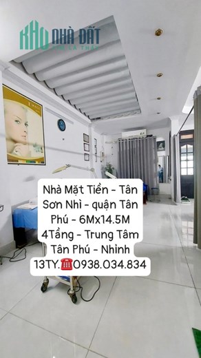 Bán Nhà Mặt Tiền Đường Tân Sơn Nhì Quận Tân Phú 6Mx14.5M 4Tầng Nhỉnh 13TY