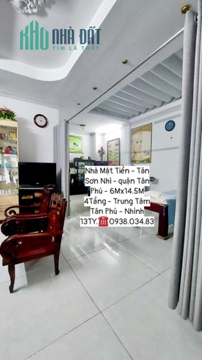 Bán Nhà Mặt Tiền Đường Tân Sơn Nhì Quận Tân Phú 6Mx14.5M 4Tầng Nhỉnh 13TY
