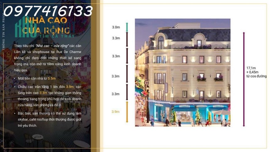 Cần bán gấp căn góc SH17 (Rue De Charme) tại trung tâm QThanh Xuân,Hà Nội, 133m2. Giá 32 tỷ