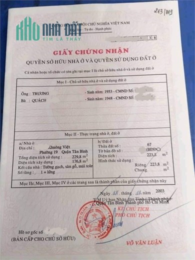 Gấp bán!  Khuông Việt – Cách Đầm Sen 100m – 224m2, 12 tỷ TL mạnh.