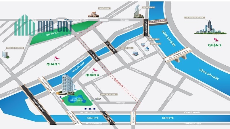 Hỗ trợ 3 tháng cho thuê Shophouse GRAND RIVERSIDE Bến Vân Đồn TP.HCM