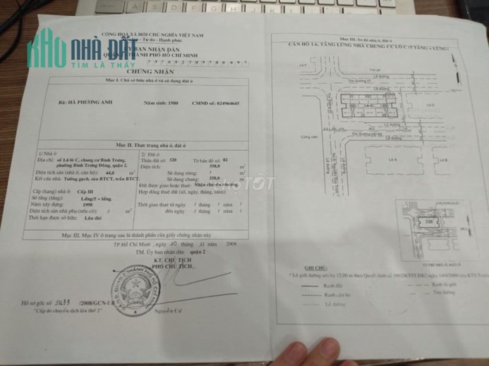 Chính chủ bán căn góc (Lầu 1), 3 view cửa sổ & ban công, Chung cư Mười mẫu (CC Bình Trưng), Quận 2
