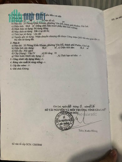 NHÀ ĐẸP - CHÍNH CHỦ - GIÁ ĐẦU TƯ Tại Phùng Khác Khoan, Yên Đỗ, PleiKu