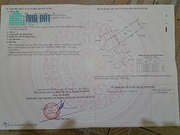 Chính Chủ Cần Bán Nhanh Lô Đất Vị Trí Siêu Đắc Địa Tại Quận 12, Thành Phố Hồ Chí Minh.