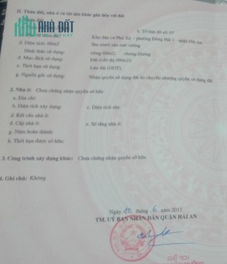 Chính chủ gửi bán nhanh lô đất giá rẻ Phú xá, Đông Hải, Hải An