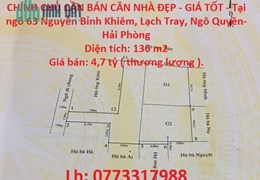 CHÍNH CHỦ CẦN BÁN CĂN NHÀ ĐẸP - GIÁ TỐT - Tại Ngô Quyền - Hải Phòng