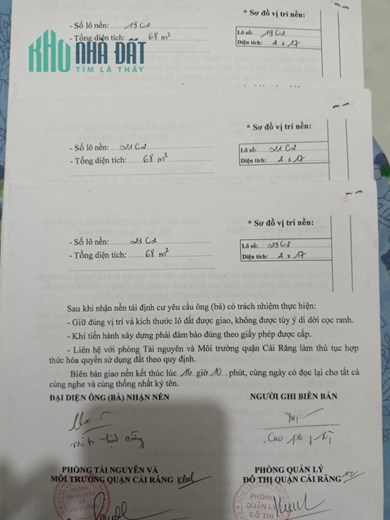 ĐẤT ĐẸP - GIÁ TỐT - Cần Bán Nhanh 3 Nền KDC Khu Đô Thị Phú An, Phường Phú Thứ, Cái Răng, Cần Thơ