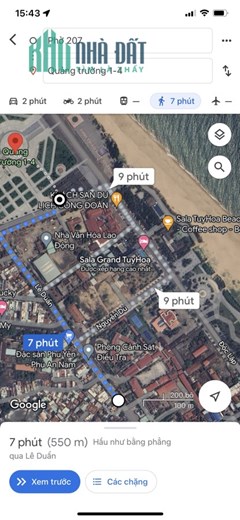 479M2 Mặt Tiền Lê Duẩn, TP Tuy Hòa, Phú Yên, Sau lưng Khách Sạn 5 SAO Sala Grand