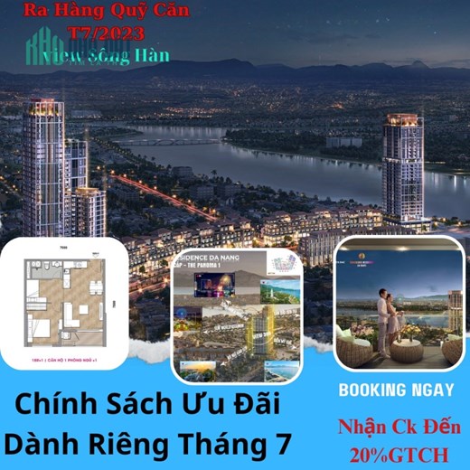 CĂN HỘ SÔNG HÀN - TP ĐÀ NẴNG TRẢ TRƯỚC 780TR (30%) SỞ HỮU NGAY CĂN HỘ 49M2