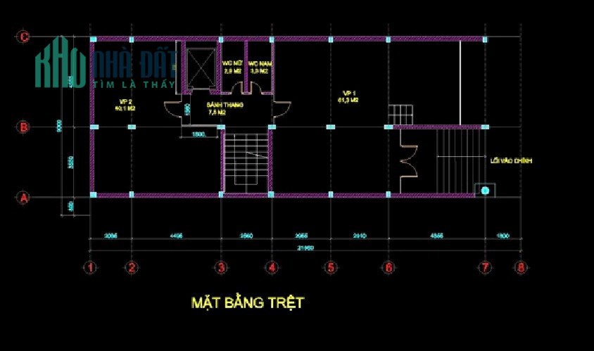 Cho thuê toà nhà 2MT đường D3 (Võ Oanh), Phường 25, Bình thạnh