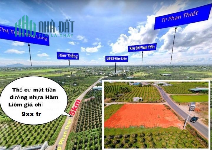 Chủ Sang Lô Đất Đẹp Mặt Tiền Đường Nhựa Trục Chính Hàm Liêm