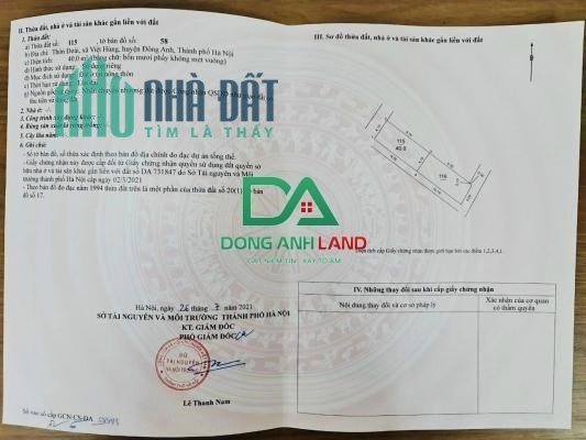 Bán 40m đất thị trấn giá hơn tỷ, hai mặt tiện đối diện chợ