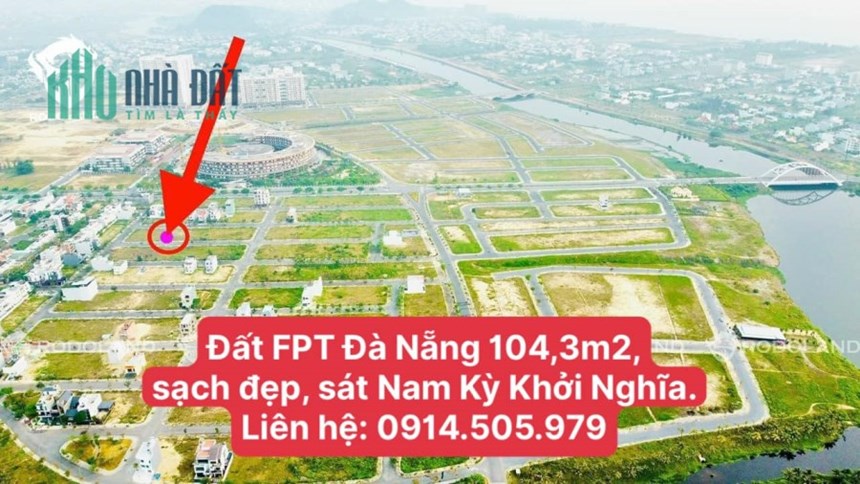 Bán đất 104m2 FPT Đà Nẵng giá mềm sát Nam Kỳ Khởi Nghĩa