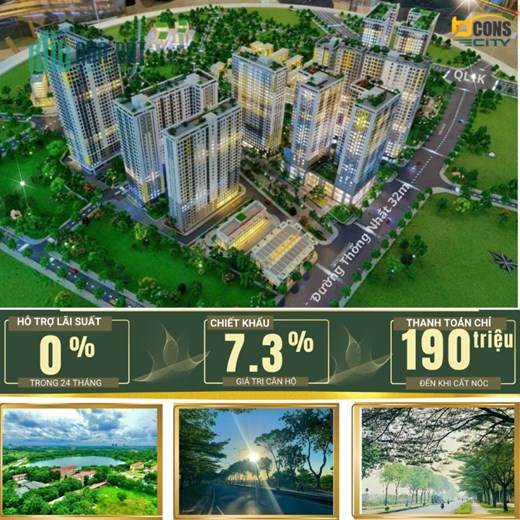 SỞ HỮU CĂN HỘ BCONS CITY LIỀN KỀ THỦ ĐỨC CHỈ TỪ 190 TRIỆU/CĂN 2PN 2WC