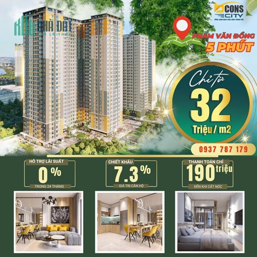 SỞ HỮU CĂN HỘ BCONS CITY LIỀN KỀ THỦ ĐỨC CHỈ TỪ 190 TRIỆU/CĂN 2PN 2WC