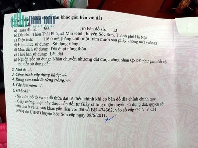 CẦN TIỀN GIA CHỦ GỬI BÁN GẤP LÔ GÓC 116M2 THÁI PHÙ – MAI ĐÌNH – SÂN BAY NỘI BÀI