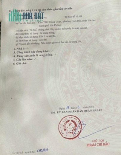 Hàng hiếm không có lô thứ 2 tại mặt đường đôi 40m TĐC Đồng Giáp, Hải An, Hải Phòng