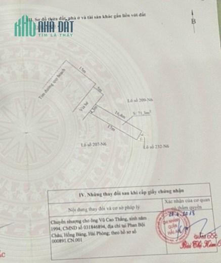 Hàng hiếm không có lô thứ 2 tại mặt đường đôi 40m TĐC Đồng Giáp, Hải An, Hải Phòng